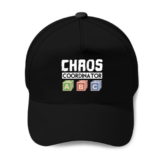 Chaos Coordinator Teacher Baseball Caps