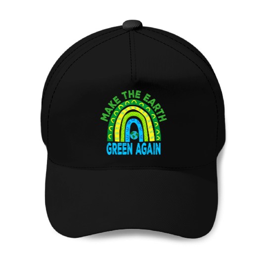 Make the Earth Green Again Rainbow Earth Day Baseball Caps