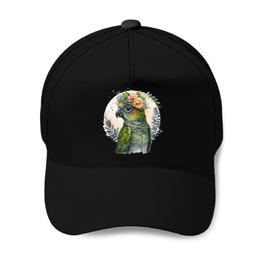 Cute Conure Parrot Bird Flower Crown Pet Birds Baseball Caps
