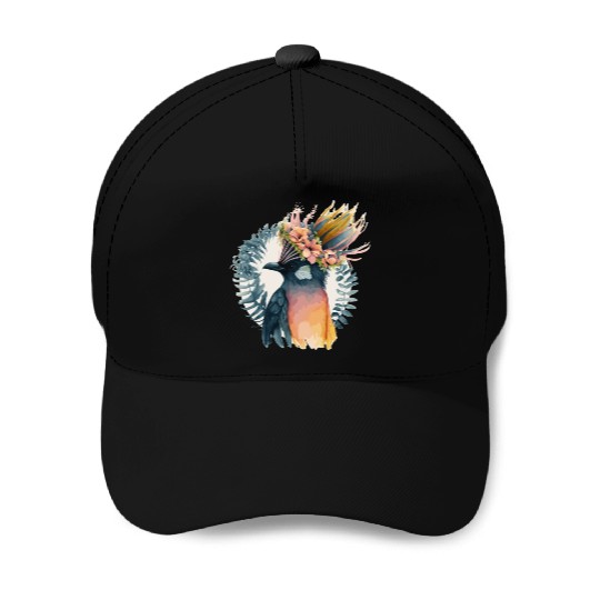 Cute Bird Of Paradise Bird Flower Crown Pet Birds Baseball Caps