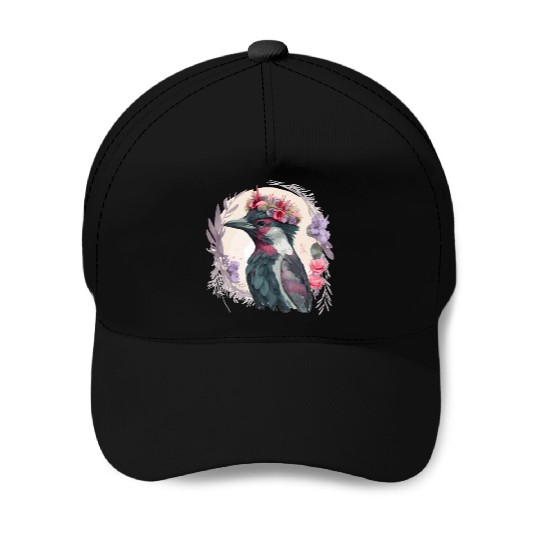 Cute Woodpecker Bird Flower Crown Pet Birds Baseball Caps