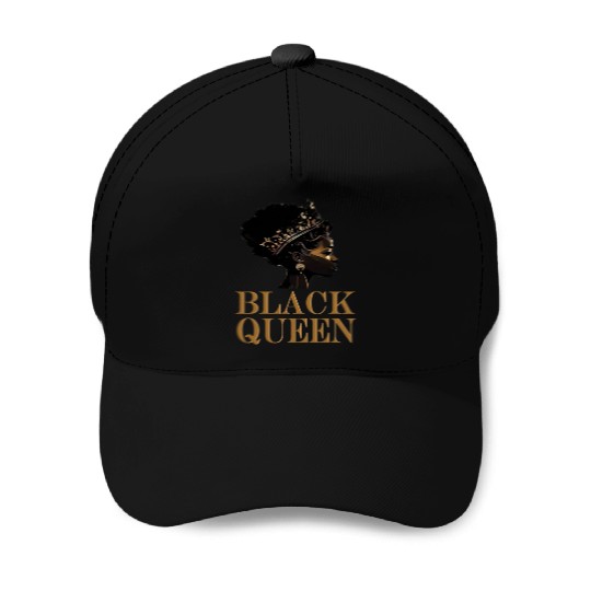 Womens Black Queen Baseball Caps