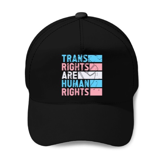 Trans Rights Are Human Rights Support LGBT Pride Baseball Caps