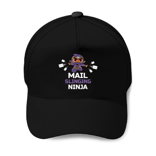 Mail Slinging Ninja Funny Postal Worker Baseball Caps