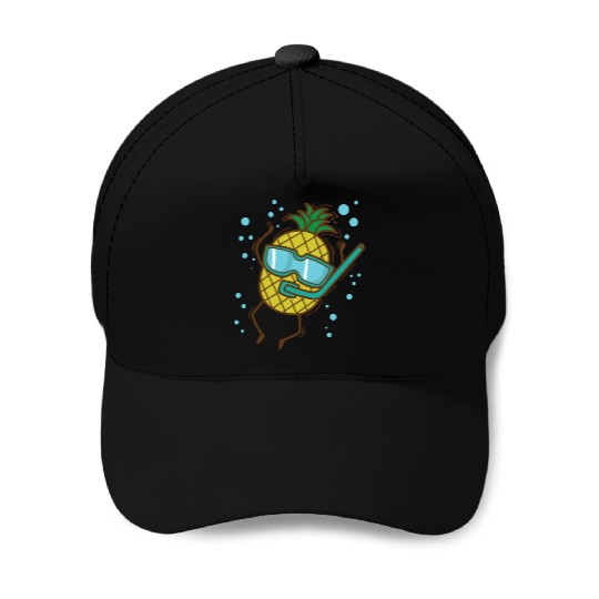 Pineapple dives Tropical sweet Fruit Baseball Caps