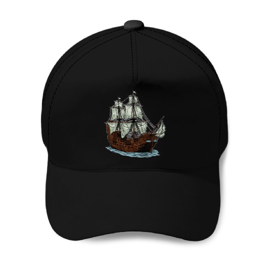 Columbus Day 1492 Ship Baseball Caps