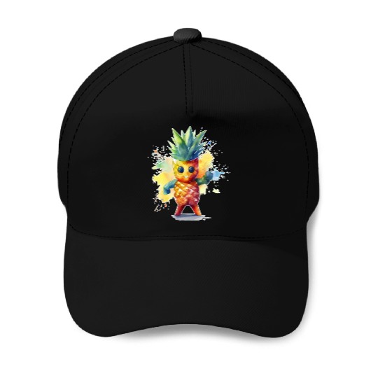 Pineapple Hero Baseball Caps