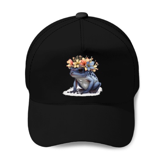 Cute Poison Dart Frog Flower Crown Amphibian Lover Baseball Caps