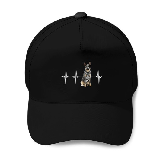 Australian Cattle Dog Heartbeat Dog Lover Baseball Caps