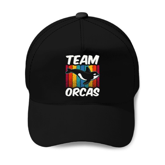 Team Orcas Orca Protect Whale Sea Baseball Caps
