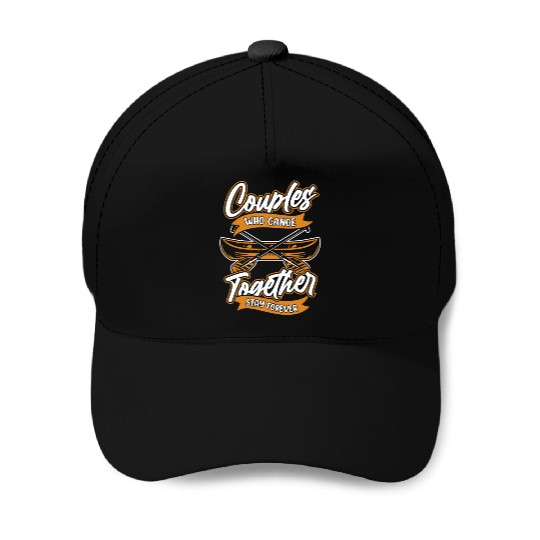 Canoe Canoeing Canoeist Couple Baseball Caps