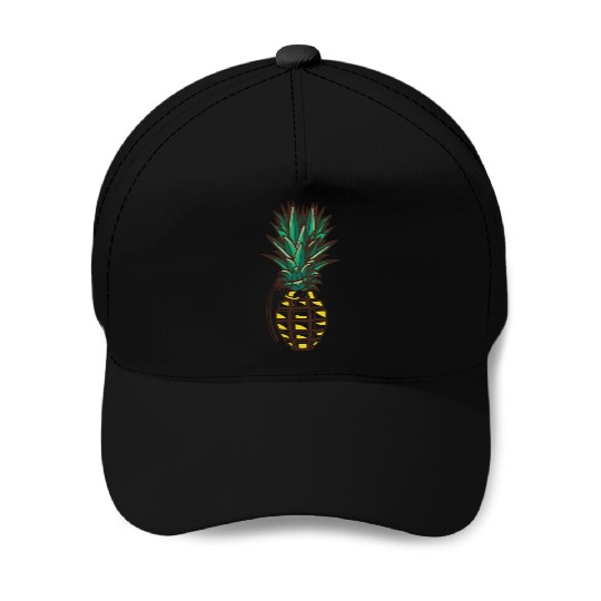 Pineapple Grenade Baseball Caps