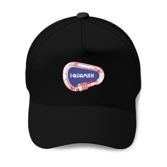 Squamish Rock Climbing Carabiner Baseball Caps