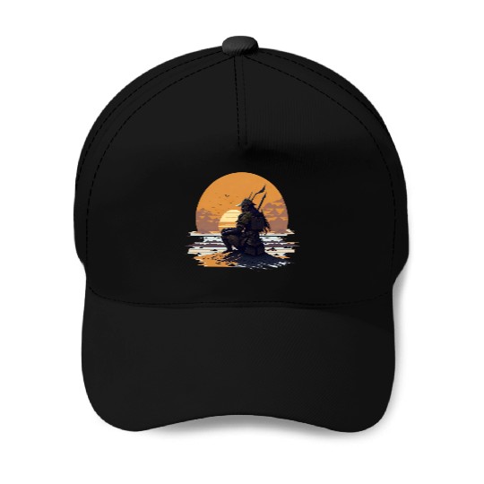 Samurai Sunrise Baseball Caps
