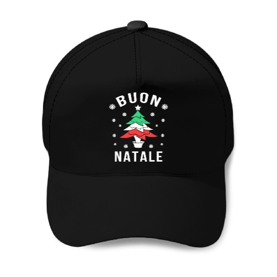 Italian Flag Tree Buon Natale Baseball Caps