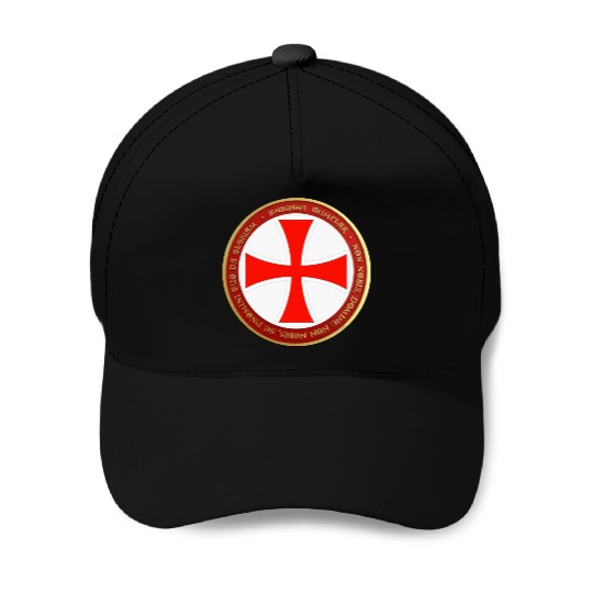 Knights templar cross shield Baseball Caps