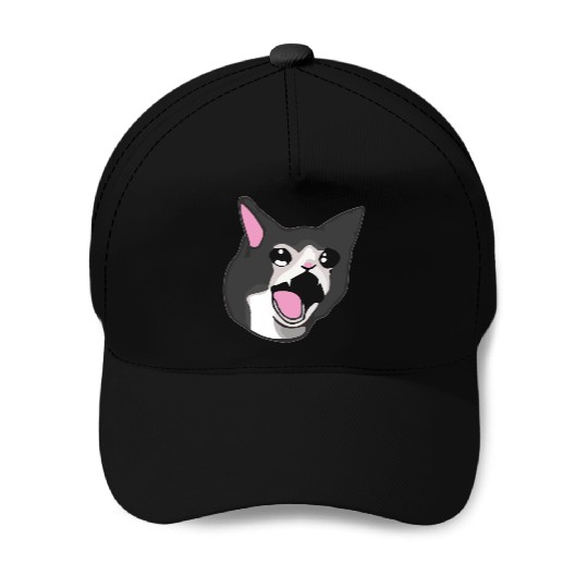 Yamero Crying Screaming Cat Meme Cute Japanese Baseball Caps