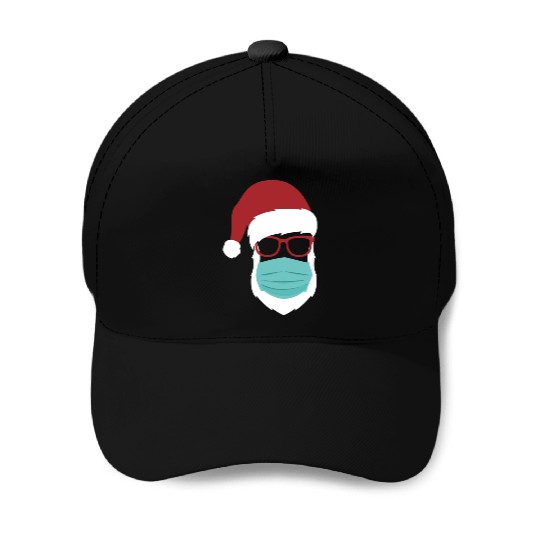 Hipster Santa with Face Mask santa claus 2021 Baseball Caps