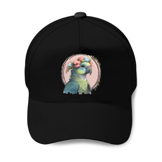 Cute Hahn's Macaw Bird Flower Crown Pet Birds Baseball Caps