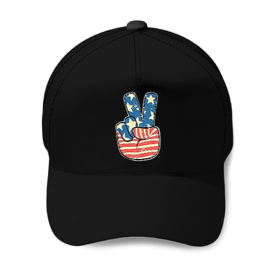 Retro USA 4th of July Baseball Caps