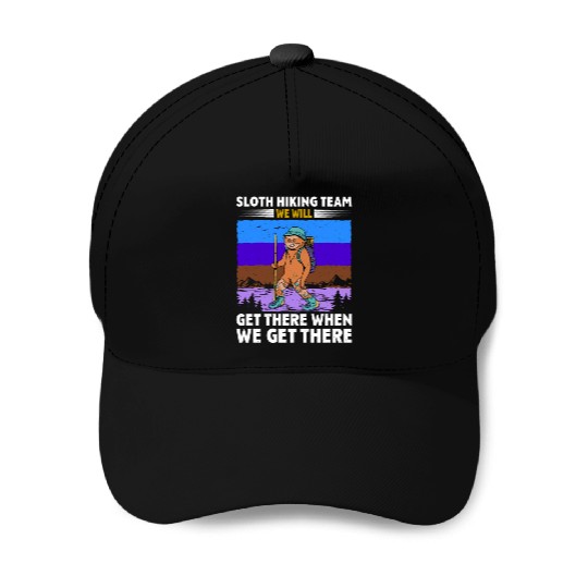 Sloth Hiking Team Wanderlust funny Mountaineer Baseball Caps