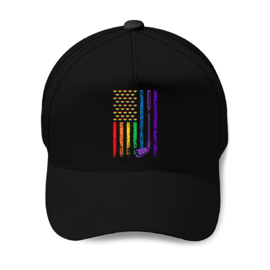 American Sports Rainbow Flag LGBT Pride Month Baseball Caps
