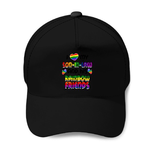 I Love My Son In Law And His Rainbow Friends LGBT Baseball Caps