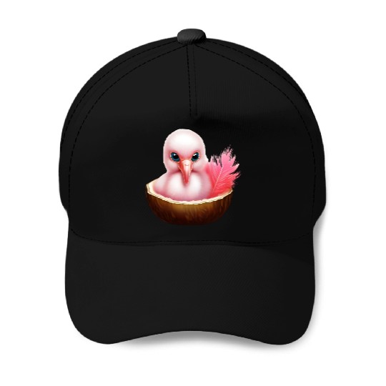 Coconut Flamingo Baseball Caps