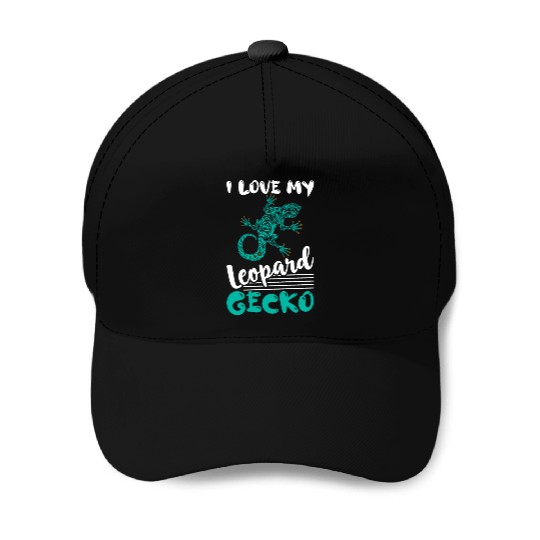 I Love My Leopard Gecko Lizard Lover Reptile Baseball Caps