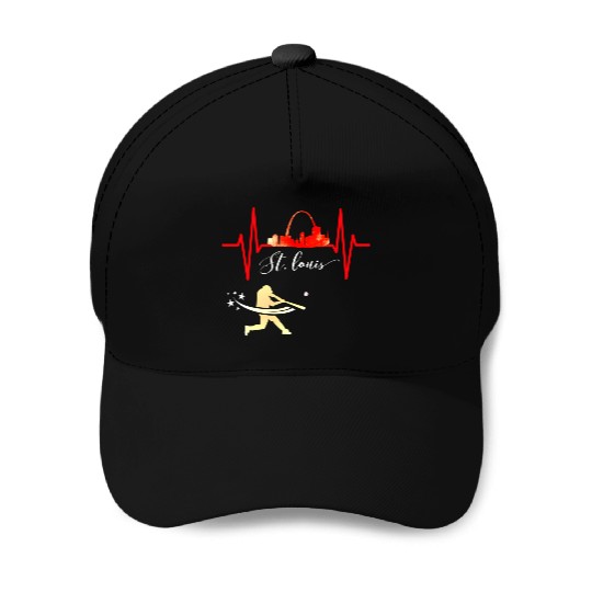 Saint Louis Red Cardinal Dress Heartbeat Baseball Baseball Caps