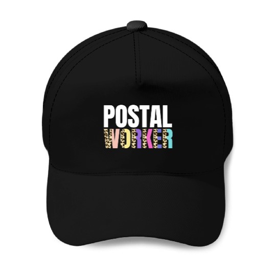 Postal Worker Leopard Design Baseball Caps