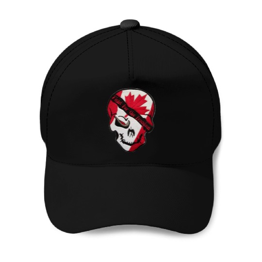 Canada flag skull Fight for the freedom Baseball Caps