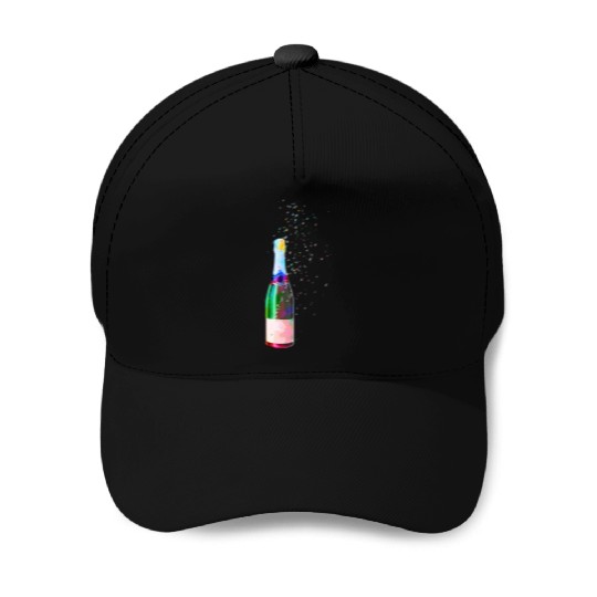 Champagne Bottle Sparks Baseball Caps