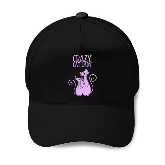 Crazy Cat Lady For Cat Purple Baseball Caps