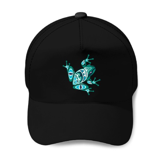 Native American Indian Style Frog Pacific Northwes Baseball Caps