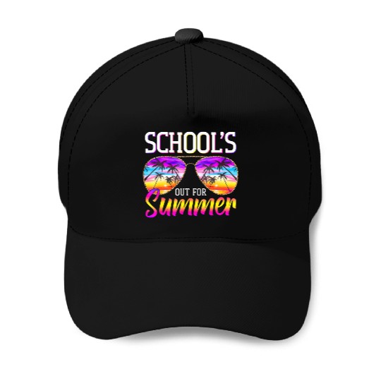 Last Day Of School Schools Out For Summer Teacher Baseball Caps