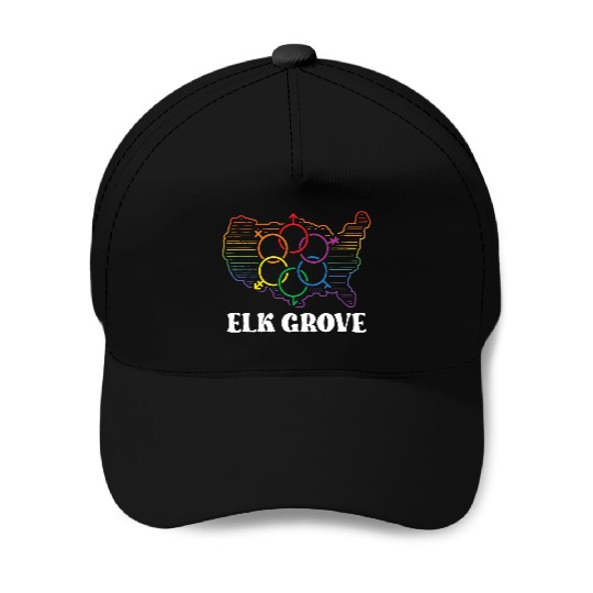 Elk Grove Pride Month Pride Flag LGBT Community LG Baseball Caps