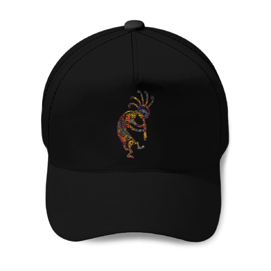 Native American Kokopelli With Ornaments Baseball Caps