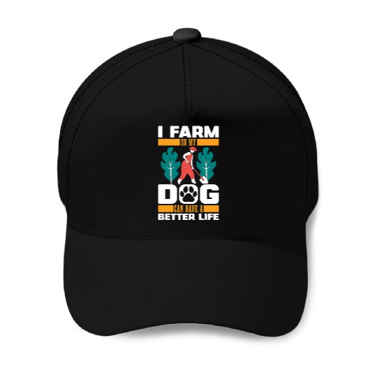 Farming Farmer Dog Baseball Caps