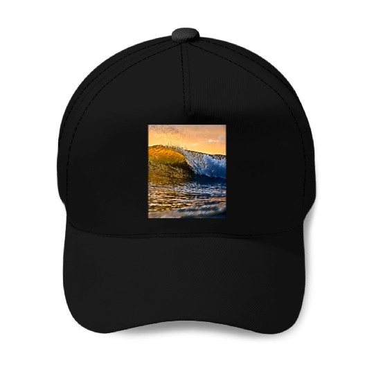 Ocean waves Baseball Caps