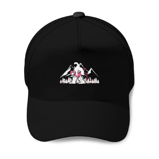 Bigfoot Flamingo Funny Sasquatch Bird Lover Baseball Caps
