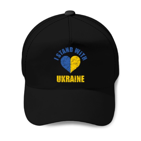 Support Ukraine I Stand With Ukraine Ukrainian Baseball Caps