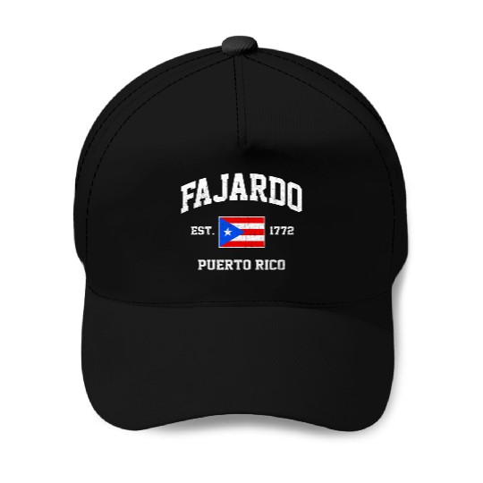 Fajardo Puerto Rico Boricua Flag Athletic Style Baseball Caps