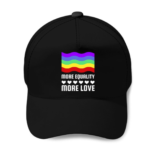 LGBT More Equality More Love Gay Pride Month Baseball Caps