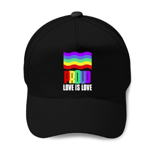 Proud LGBT Baseball Caps Love is Love Baseball Caps Gay Pride