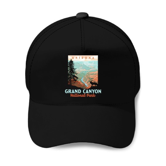 Grand Canyon National Park Arizonna Wpa Style Baseball Caps