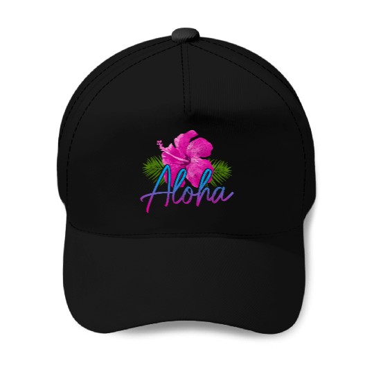 Aloha Hawaiian Islands Hawaii Surf Hibiscus Baseball Caps