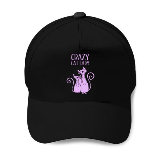 Crazy Cat Lady For Cat Purple Baseball Caps