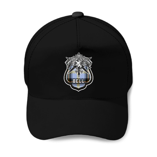 Bell Scottish Clan Family Tartan Lion Sword Name Baseball Caps