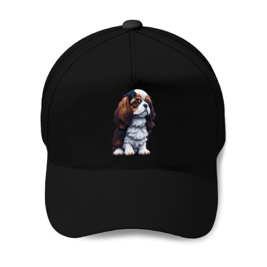 Cavalier King Charles Spaniel Dog Puppet Baseball Caps